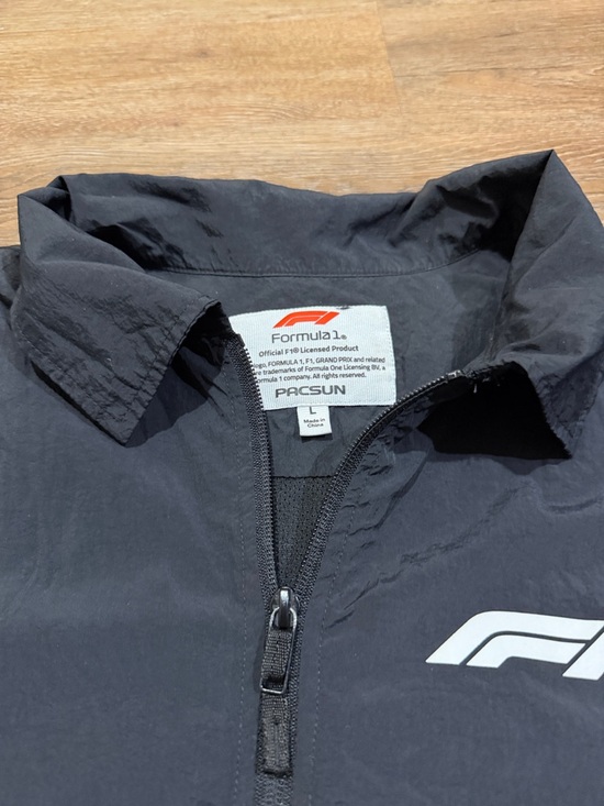 Formula 1 x PacSun Recycled Team Zip Black Short-Sleeve Windbreaker Shirt - Picture 7 of 9
